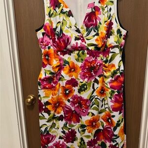 Ronni Nicole Elegant White and Multicolor Dress